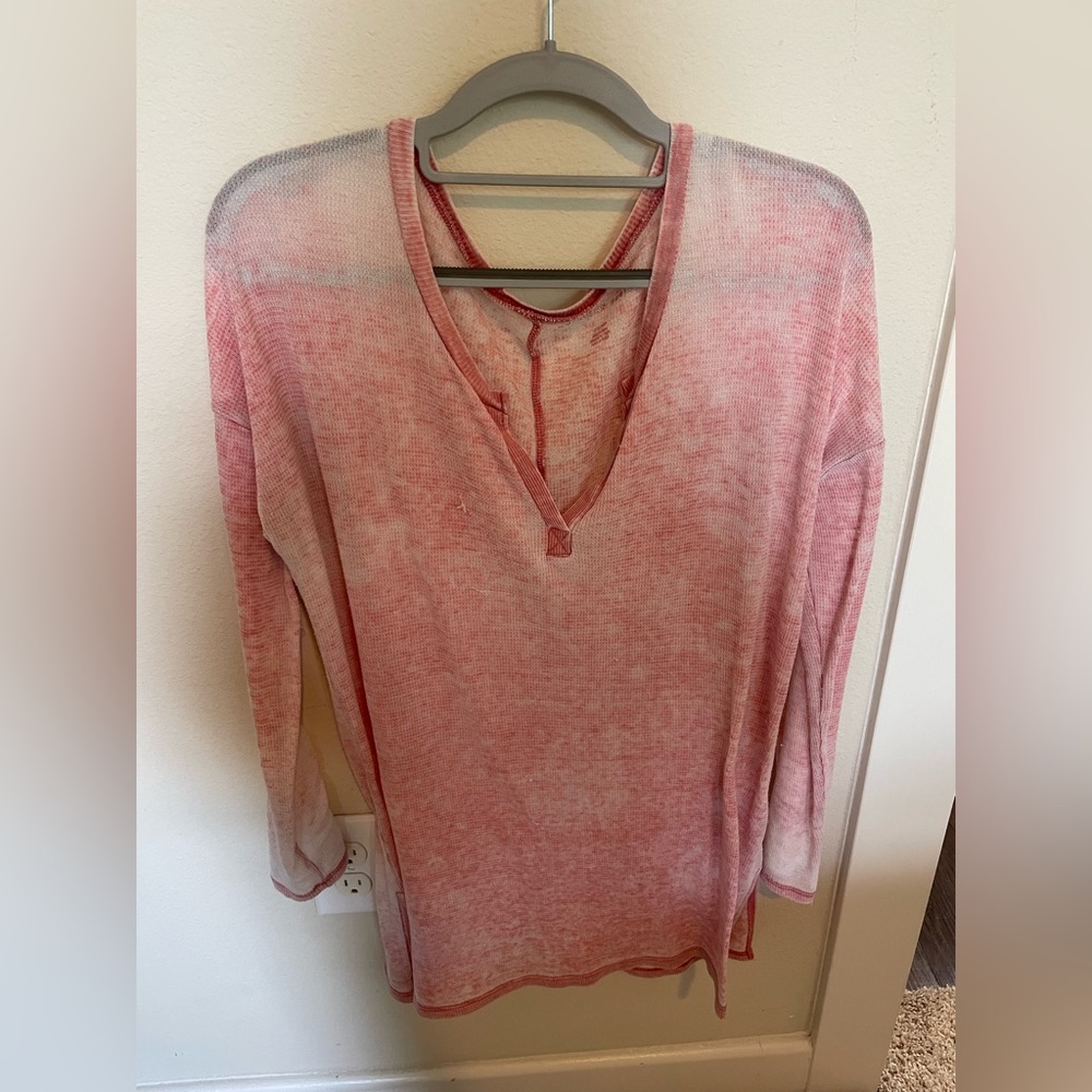 Pink long sleeve Abercrombie shirt